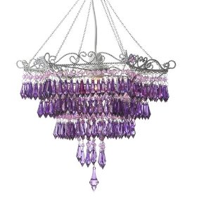 Purple Victorian Drop Light Chandelier